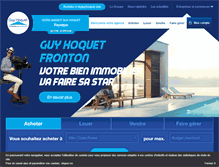 Tablet Screenshot of guyhoquet-immobilier-fronton.com